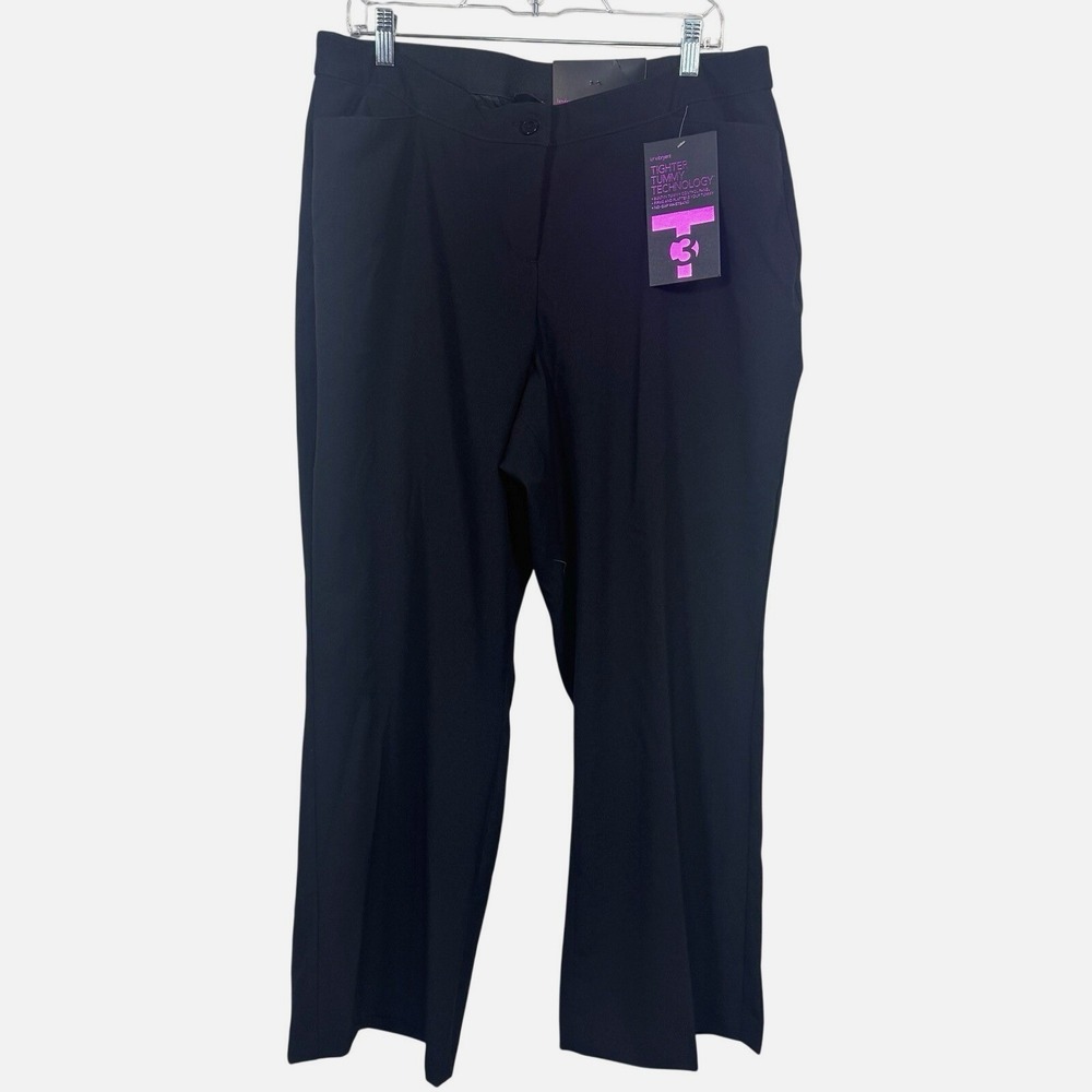Lane Bryant NWT Classic Trouser Black Tighter Tummy Tech Pants 16P Petite